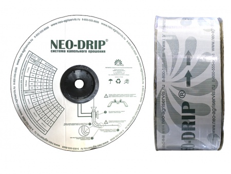 капельная лента neo-drip (толщина 8 mils), шаг 20 см, вылив 0,75 л/ч - 3000 м